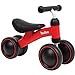 Bicicleta Infantil Sem Pedal Equilíbrio Balance 4 Rodas Vermelho, Buba