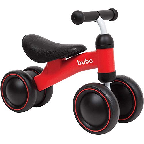 Bicicleta Infantil Sem Pedal Equilíbrio Balance 4 Rodas Vermelho, Buba