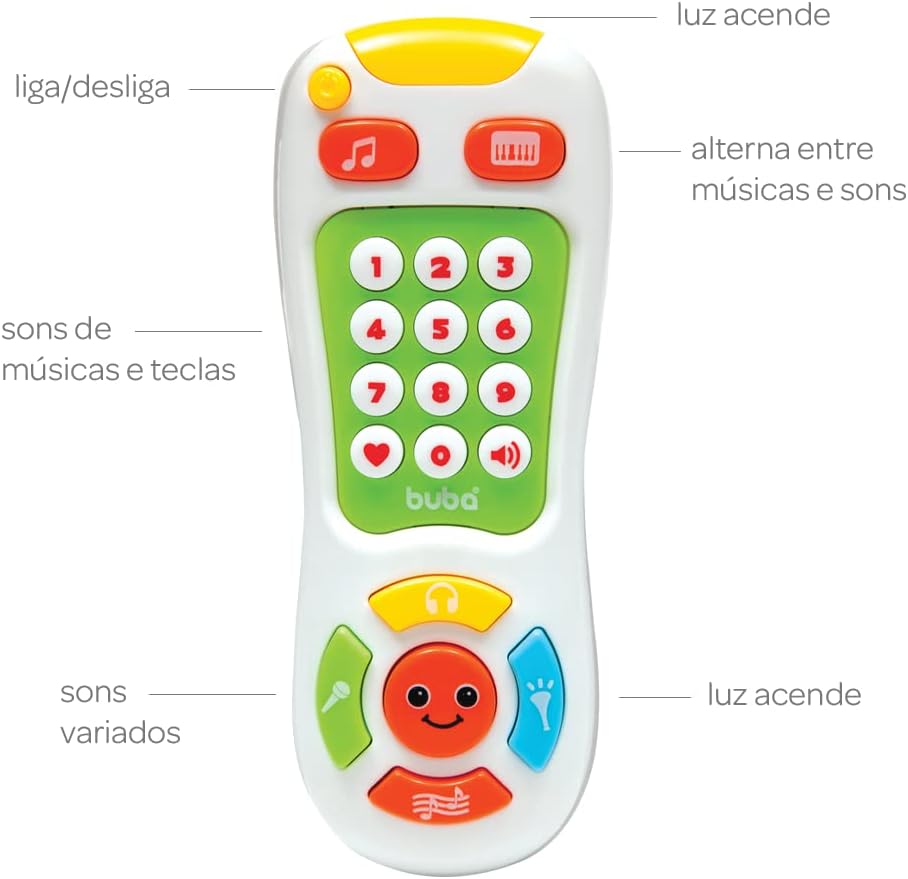 Controle Remoto Musical Branco, Buba