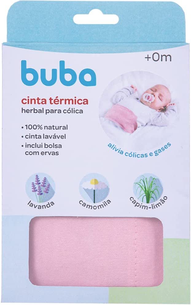 Cinta Térmica Herbal para Cólica Rosa, Buba