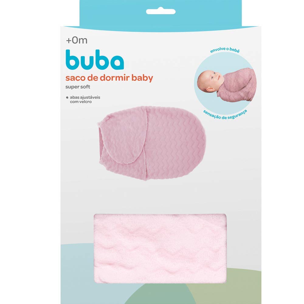 Saco de Dormir Baby Super Soft, Buba, Rosa, Tamanho Único