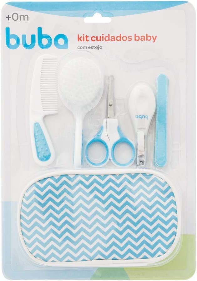 Kit de Cuidados Com Bebê Com Estojo Azul, Buba